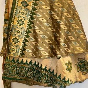 Darn good yarn- sari skirt. New with tags. Mini wrap skirt.